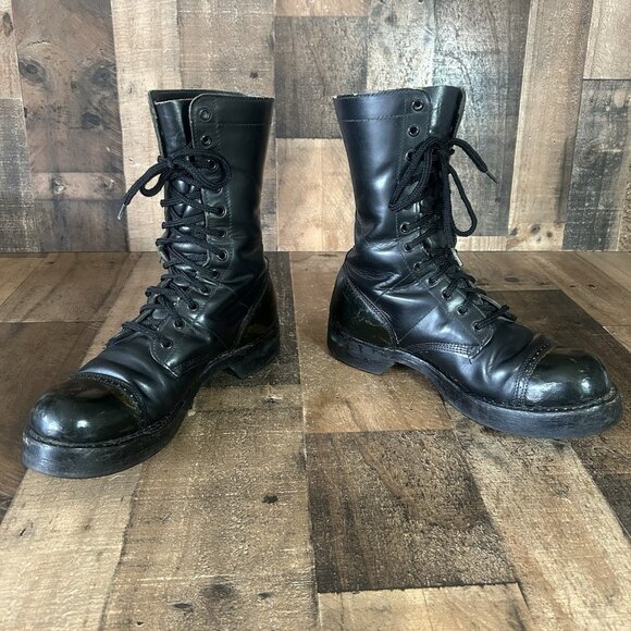 Corcoran Vintage Black Lace Up Jump Boots Mens 9.5 D - Picture 9 of 12